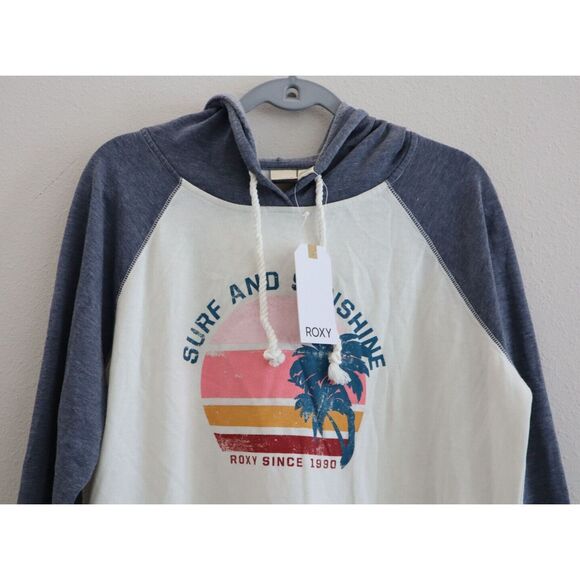 Roxy Women's Sz XL Mood Indigo 'Surf and Sunshine' True Harmony Raglan Hoodie - Picture 7 of 9